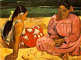 Tahitian Women On the Beach by Paul Gauguin